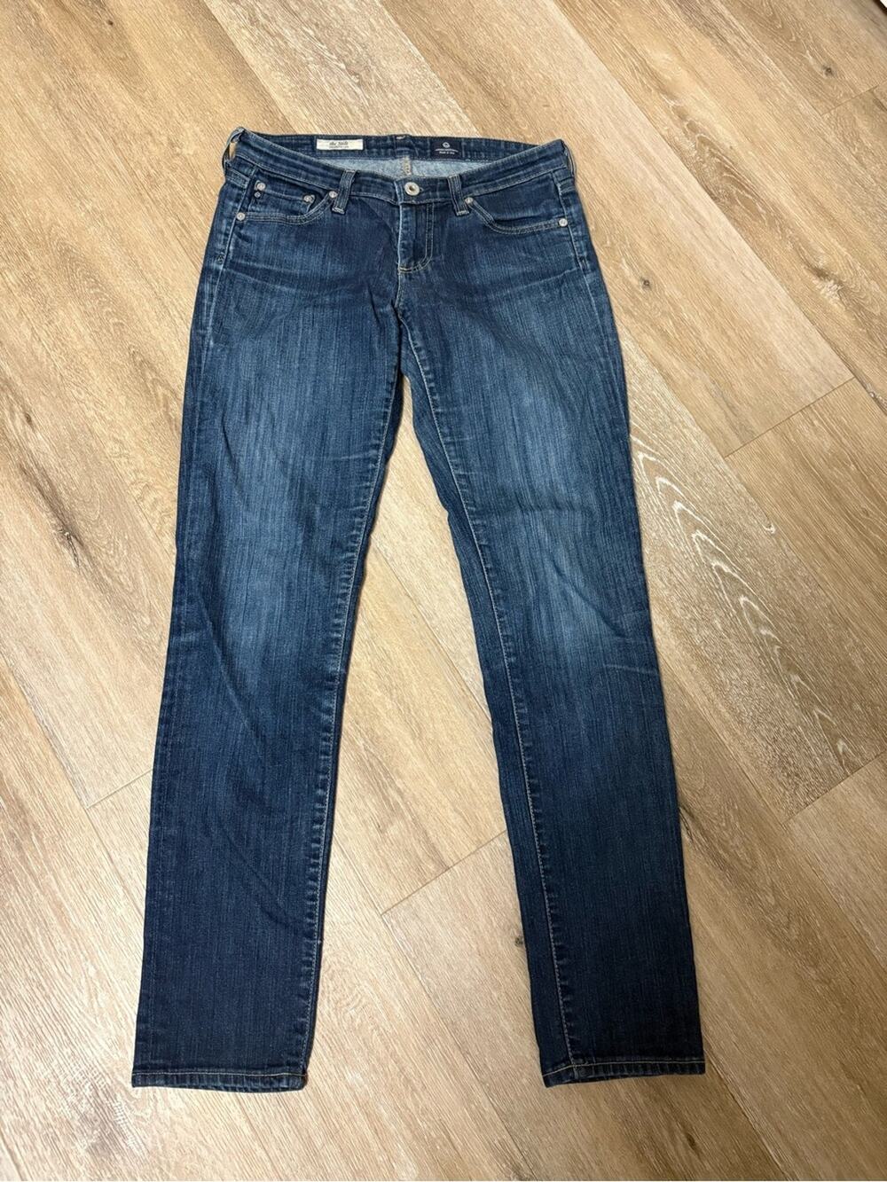 AG Adriano Goldschmied Women’s Blue The Stilt Cigarette Leg Jeans 27R